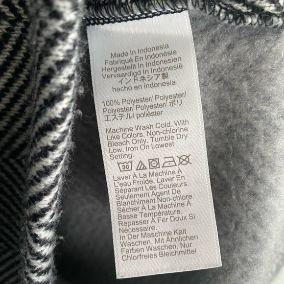 J Crew Turtleneck Sweater Black White Herringbone Stripe Sz Small Women’s EUC - Picture 7 of 8